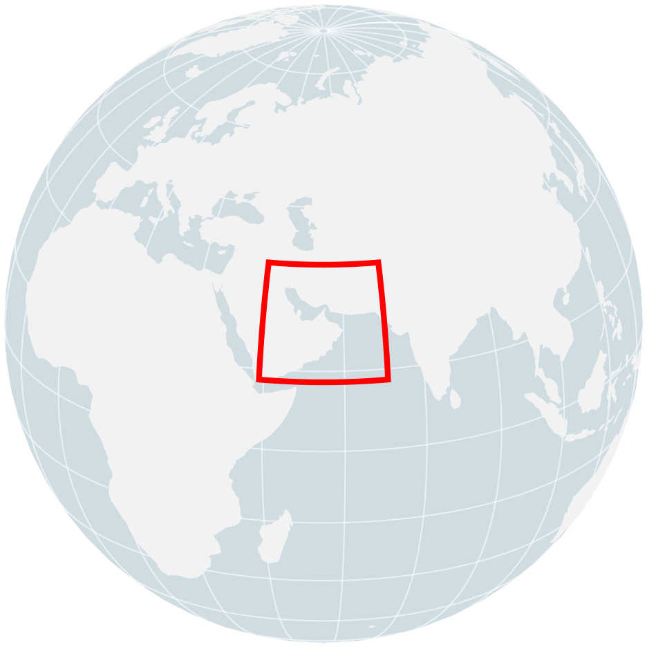 Locator map for 2024 Persian Gulf Floods
